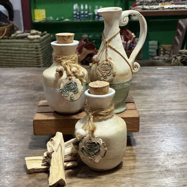 Jarra y cuencos para aceites $  valor por unidad