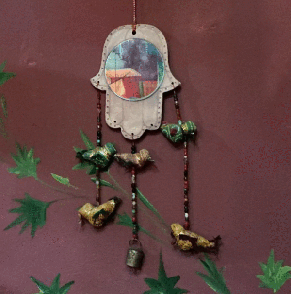 Mano de Fátima con espejo 20 cm alto