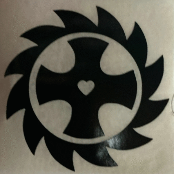 Vinilo 10x10 Cruz orlada