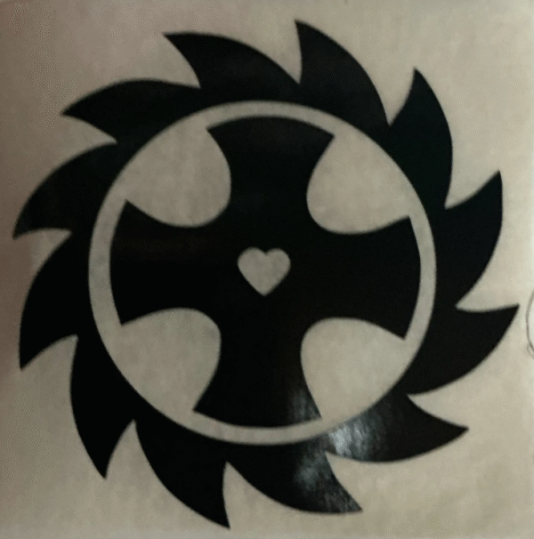 Vinilo 10x10 Cruz orlada