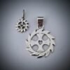 Cruz orlada chica 1,4 cm diámetro, plata 9253